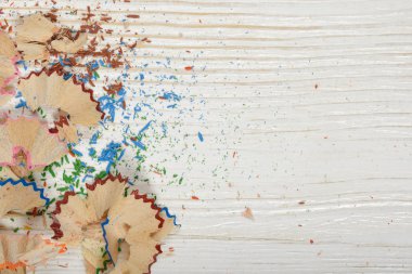 Farklı renkli kopya alanı talaşı