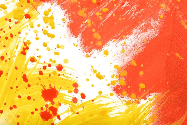 Sarı-kırmızı guaj el boyaması kontur KiCZ dokusu — Stok fotoğraf