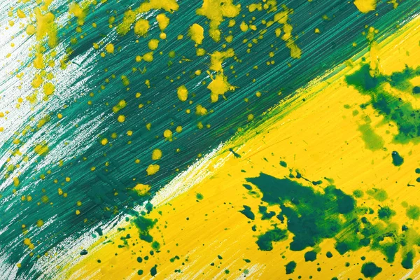 Κίτρινο-πράσινο ζωγραφισμένα στο χέρι γκουάς εγκεφαλικό επεισόδιο πασαλείβω υφή — Φωτογραφία Αρχείου