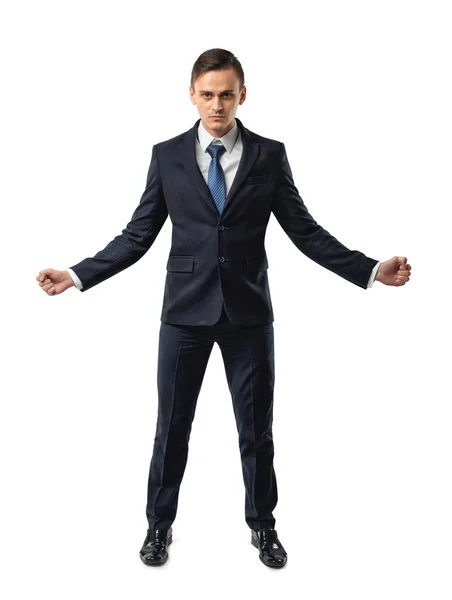 Businessman showing a serious attitude and determination. — Stock Photo, Image