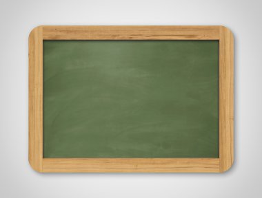 Boş yeşil kara tahta. Arka plan ve doku.