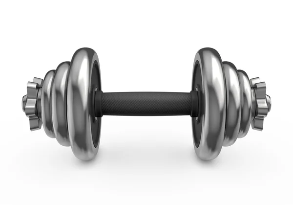 Metal dumbbell isolated on white background — Stock Photo, Image