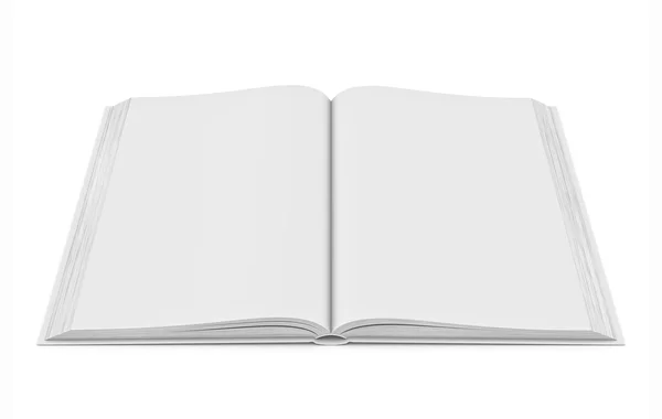 Beyaz arka plan beyaz boş açık kitap