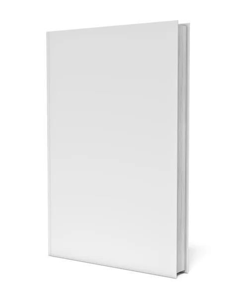 Białe puste książka na białym tle — Zdjęcie stockowe
