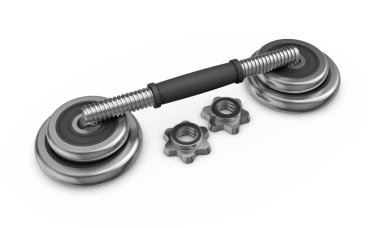 Beyaz arka plan üzerinde izole metal halter