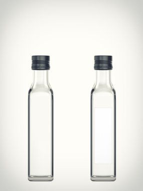 Beyaz bir arka plan üzerinde izole boş şişe