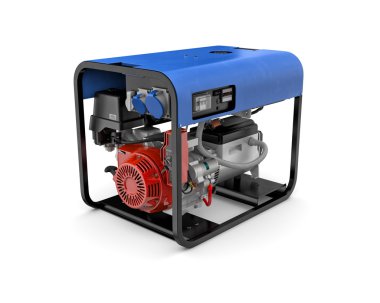 Portable generator isolated on a white background clipart
