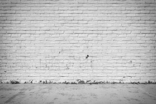 Brick wall and concrete floor — Stock Photo, Image