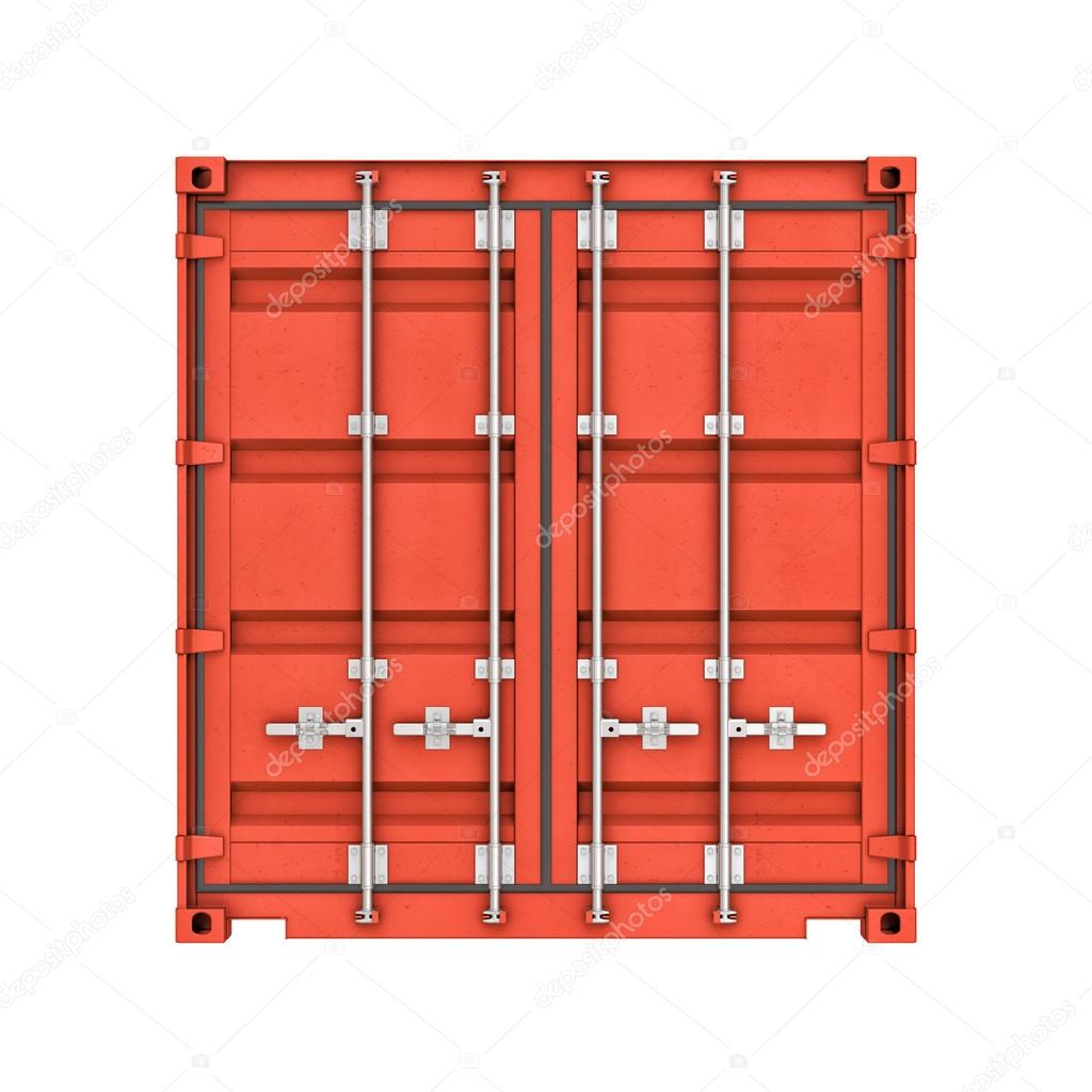Metal container isolated on white background