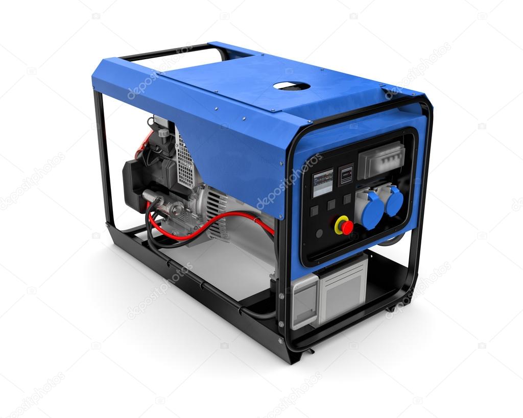 Portable generator isolated on a white background