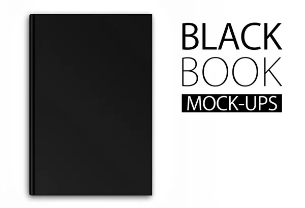 Mock-up of a black book — Stok fotoğraf
