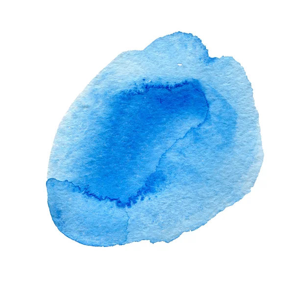 Suluboya mavi arkaplan beyaz üzerine izole