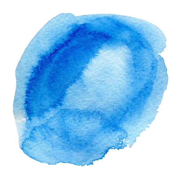 Suluboya mavi arkaplan beyaz üzerine izole