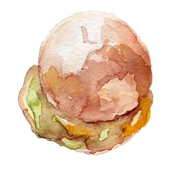 Hamburger acquerello disegnato a mano, eps10 — Vettoriale Stock