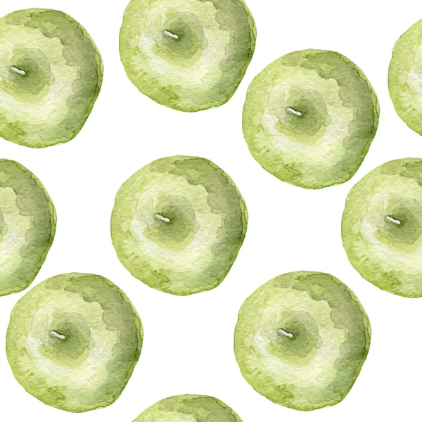 Watercolor seamless apple pattern — Stockový vektor
