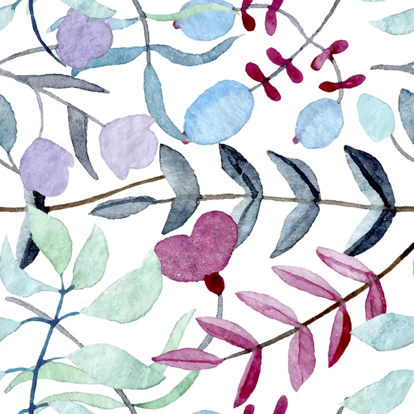 Watercolor floral pattern illustration — Stok Vektör