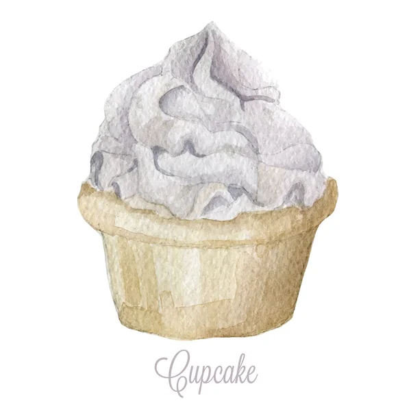 Çizilmiş Hnd cupcake. — Stok Vektör