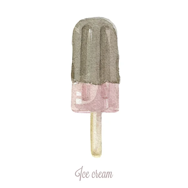 Crème glacée aquarelle — Image vectorielle