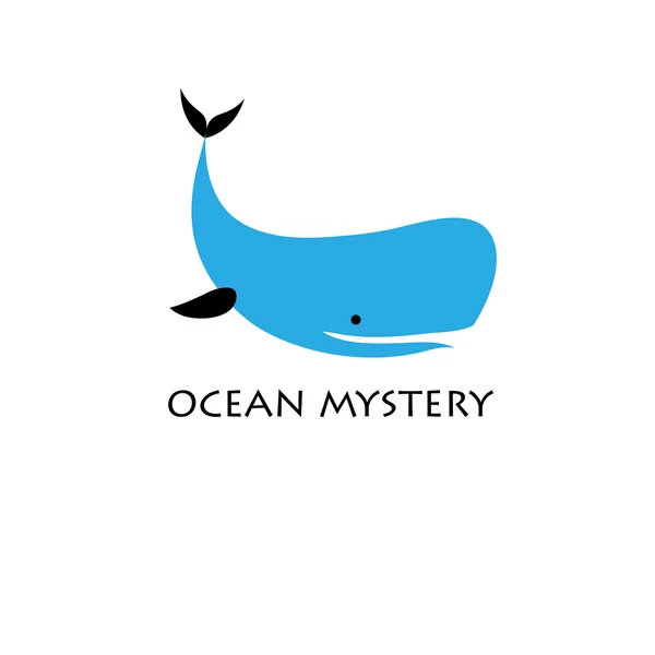 Mavi balina sembolü — Stok Vektör
