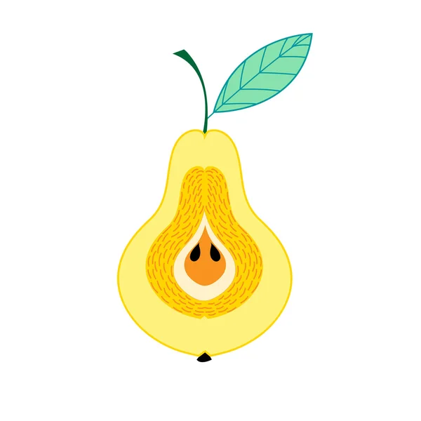 Symbole graphique d'une poire — Image vectorielle