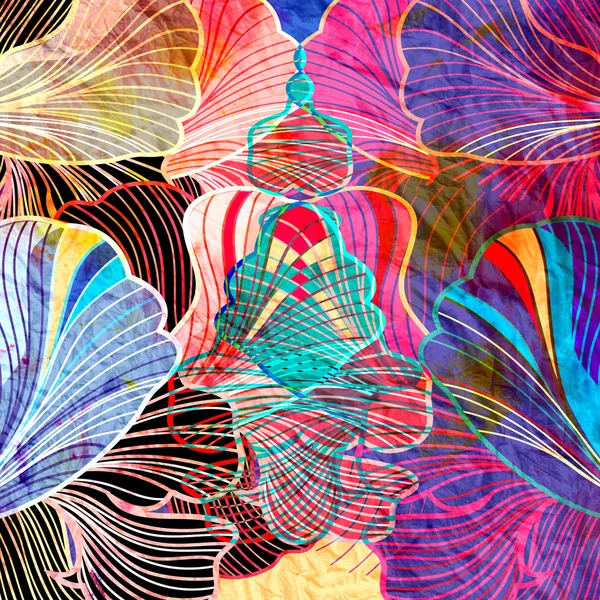 Абстрактный фон с цветочными элементами — стоковое фото