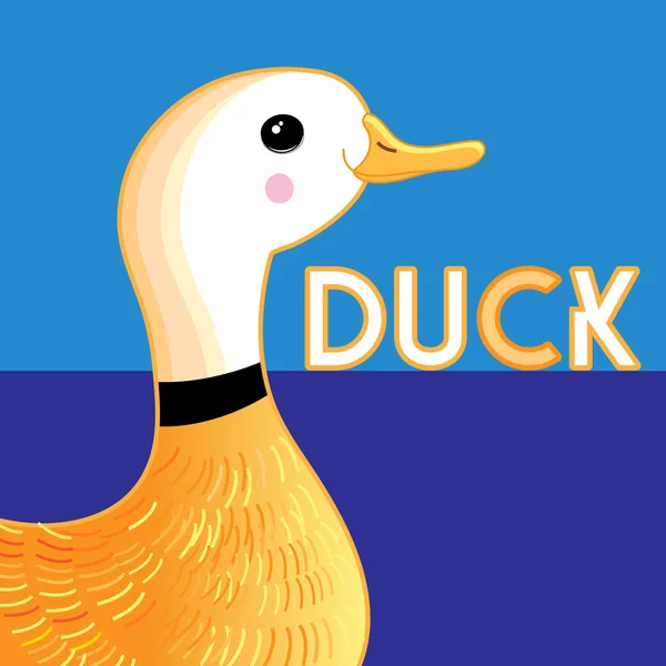 Beautiful portrait duck — Stock Vector
