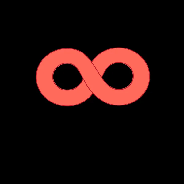 Red infinity sign — Wektor stockowy