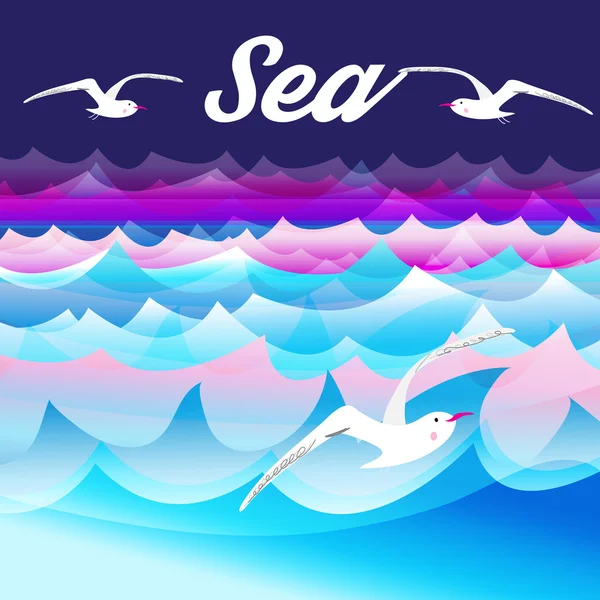 Fondo de mar brillante — Vector de stock