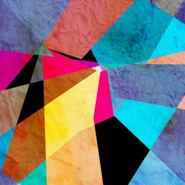 Sulu Boya geometrik arka plan