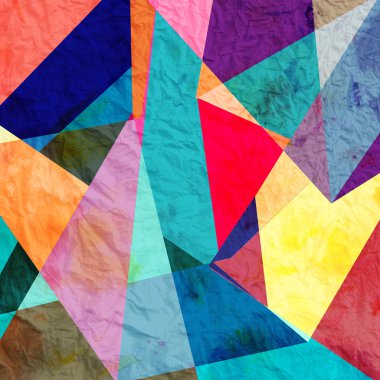 Sulu Boya geometrik arka plan