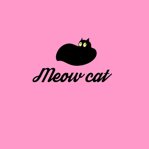 Grafisk symbol på en katt – stockvektor