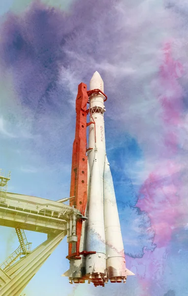 Copy of the carrier rocket Vostok — Stock Photo, Image
