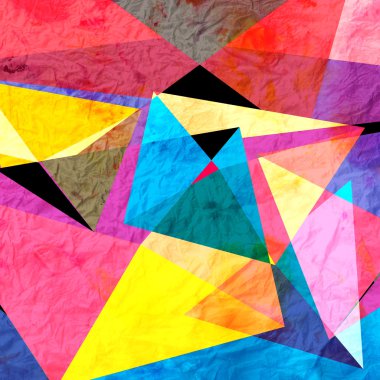 Sulu Boya geometrik arka plan