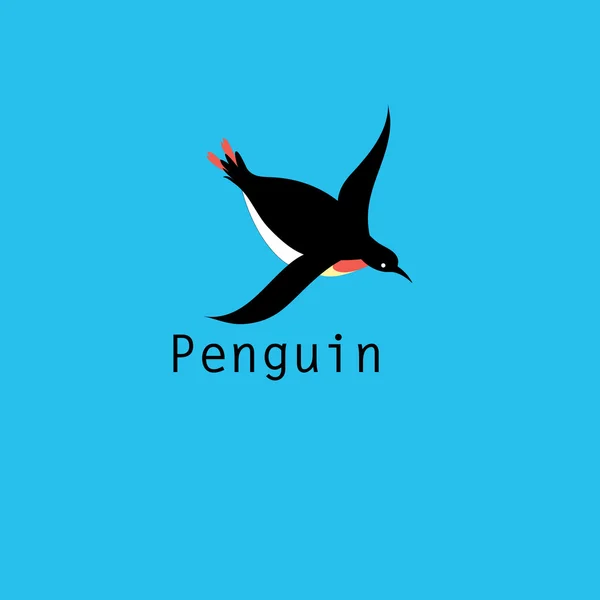 Symbole graphique pingouin — Image vectorielle