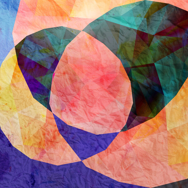 abstract watercolor geometric background
