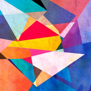 Sulu Boya geometrik arka plan