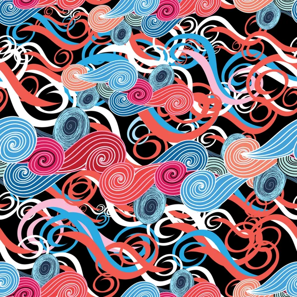 Modèle graphique sans couture des vagues — Image vectorielle