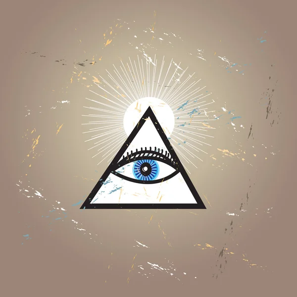 Graphic All-seeing eye — Stock Vector