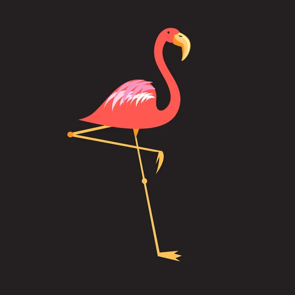 Ein schöner roter Flamingo — Stockvektor