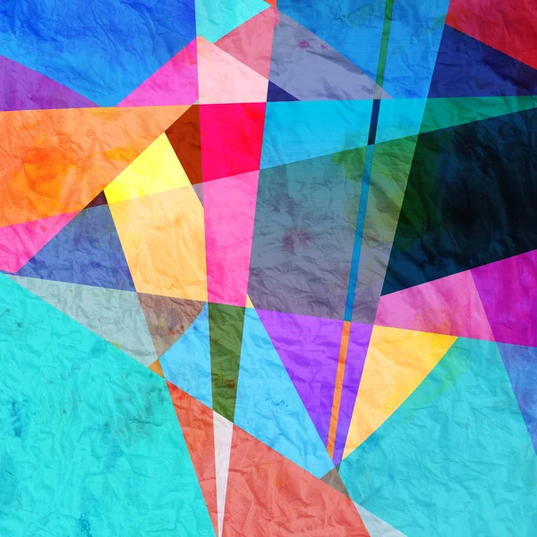 Astratto acquerello sfondo geometrico — Foto Stock