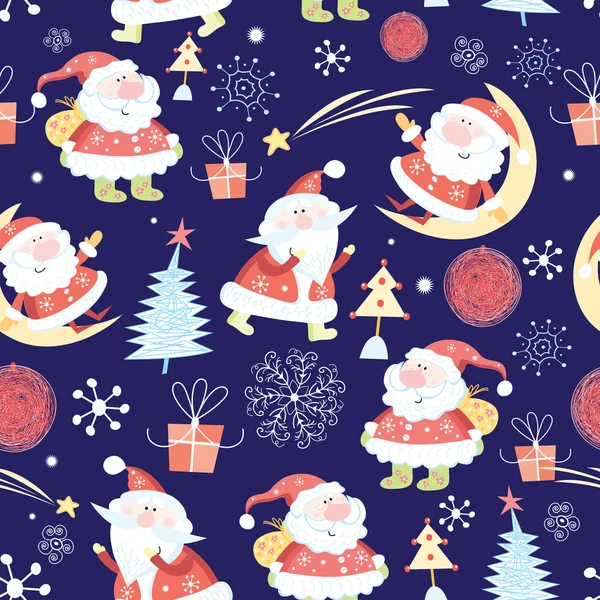 Modèle de Noël Santas — Image vectorielle