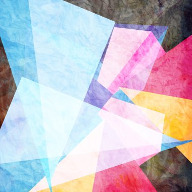 Sulu Boya geometrik arka plan