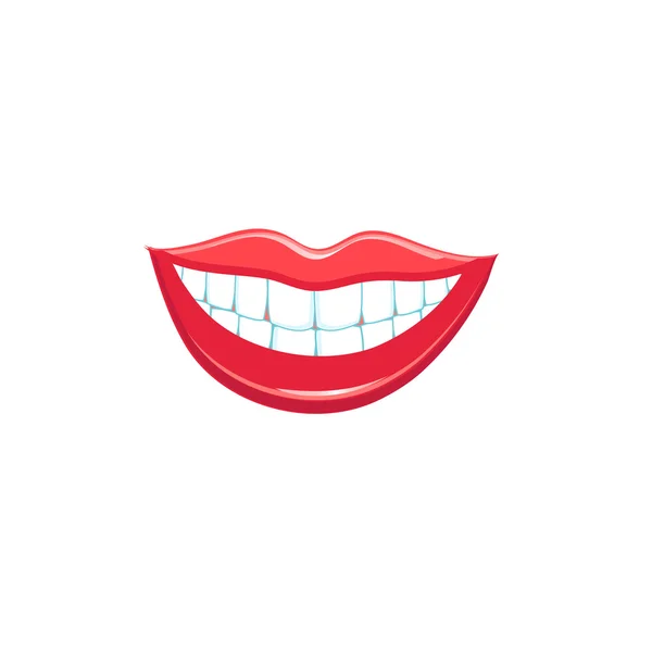 美しい笑顔の唇 — ストックベクタ