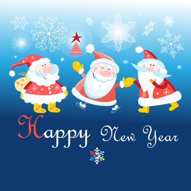 Noel Baba 'yla Noel kartı. 