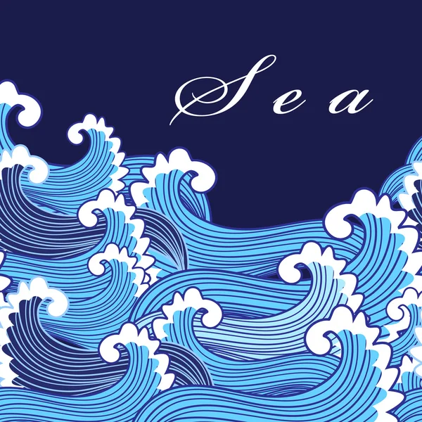 Sea vector background — Stock Vector