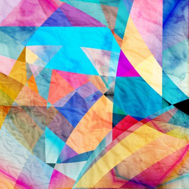 Sulu Boya geometrik arka plan