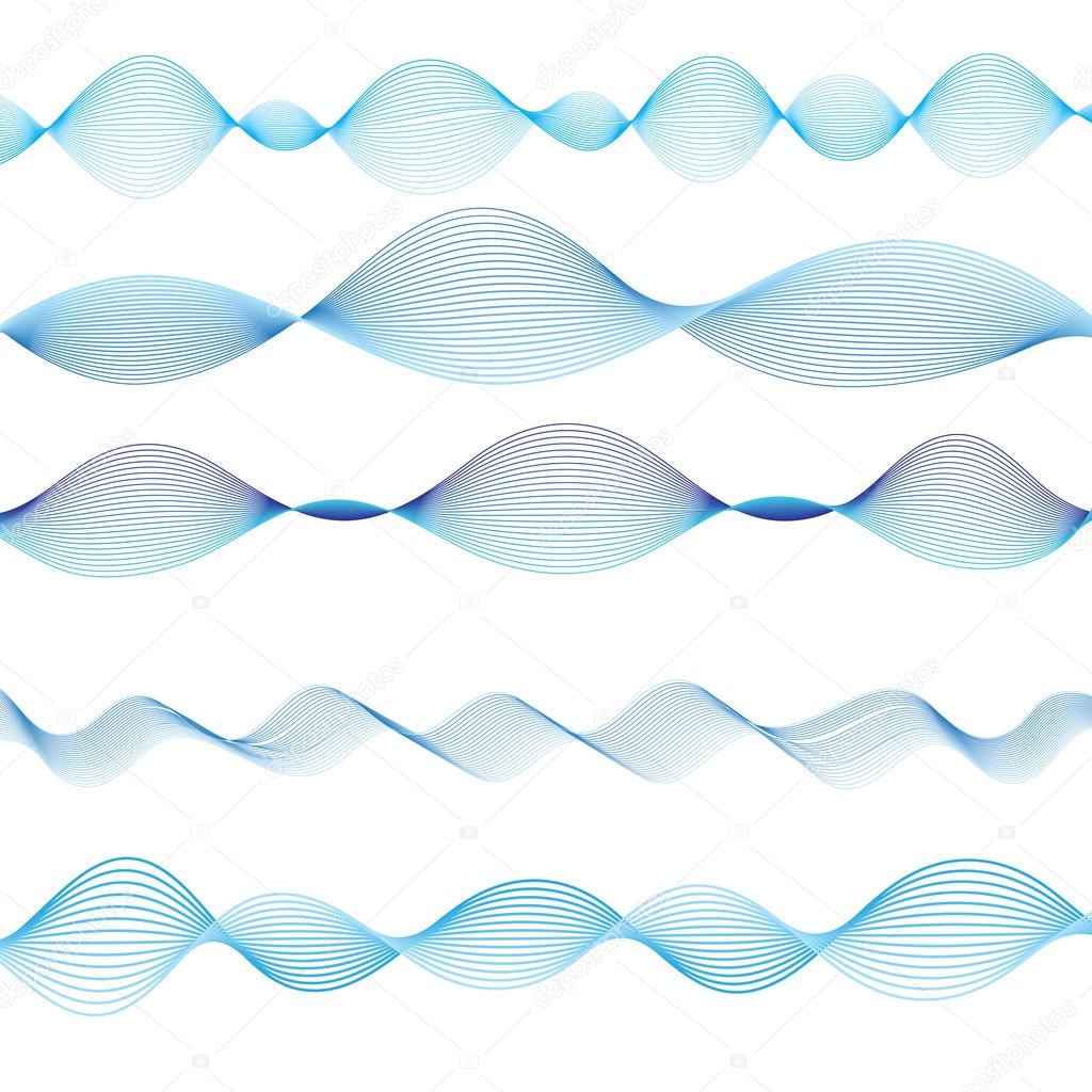 Graphic blue waves