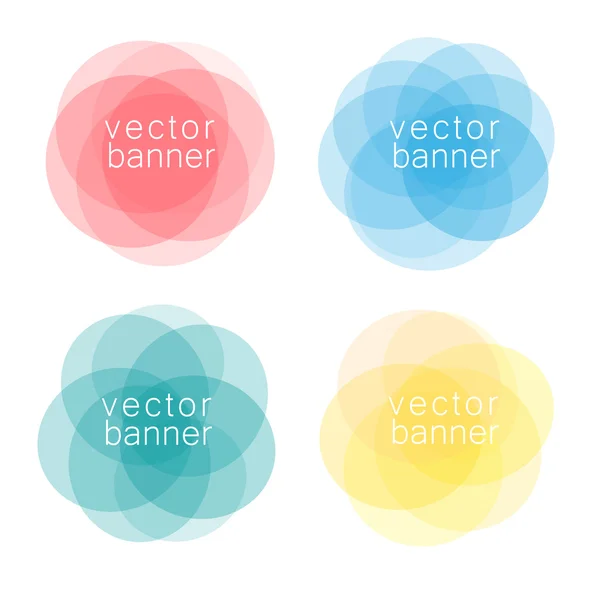 Conjunto de banderas abstractas de colores — Vector de stock