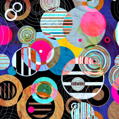 Sulu Boya geometrik arka plan