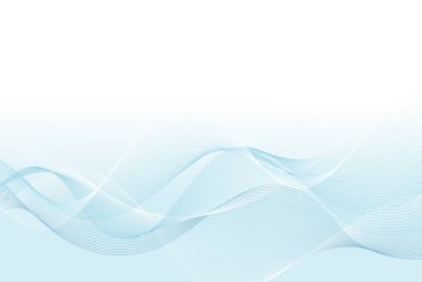 Kış parlak soyut vektör dalgaları beyazın üzerinde. Bir web sitesi veya poster için soyut dalgalar örneği.